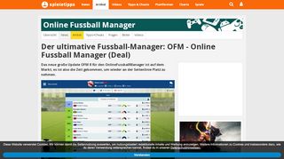 
                            10. Der ultimative Fussball-Manager: OFM - Online Fussball Manager - Deal