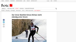 
                            9. Der Urner Biathlet Simon Ehrbar steht ständig unter Strom | Sport ...