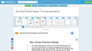 
                            8. Der Vtuner Premium Dienst - T+a Cala User Manual [Page 38]