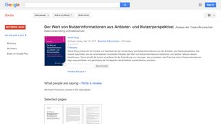 
                            5. Der Wert von Nutzerinformationen aus Anbieter- und ... - Google Books-Ergebnisseite