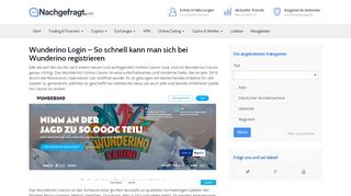 
                            3. Der Wunderino Login und die Verifizierung auf einen Blick