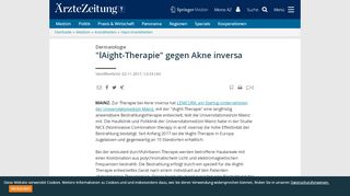 
                            10. Dermatologie: 'lAight-Therapie' gegen Akne inversa - Ärzte Zeitung