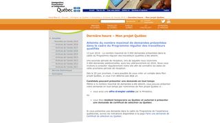 
                            3. Dernière heure – Mon projet Québec - Immigration, ...