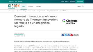 
                            11. Derwent Innovation es el nuevo nombre de Thomson Innovation, un ...