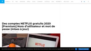 
                            2. Des comptes NETFLIX gratuits 2019 [Premium] Nom d'utilisateur et ...