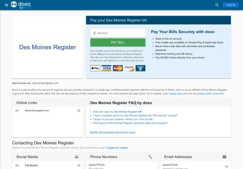 
                            5. Des Moines Register: Login, Bill Pay, Customer Service ...