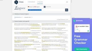
                            6. des Sprachenzentrums - Englisch-Übersetzung – Linguee Wörterbuch