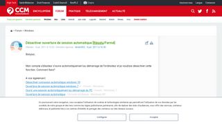 
                            8. Désactiver ouverture de session automatique [Résolu] - Comment Ça ...