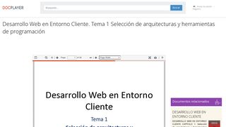 
                            7. Desarrollo Web en Entorno Cliente. Tema 1 Selección de ... - DocPlayer