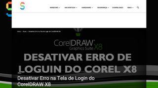 
                            8. Desativar Erro na Tela de Login do CorelDRAW X8 | Sayro Digital