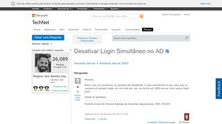 
                            1. Desativar Login Simultâneo no AD - Microsoft