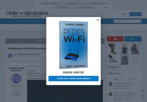 
                            1. Desbloqueio da BIOS do notebook da marca LOGIN - Notebooks - Clube ...