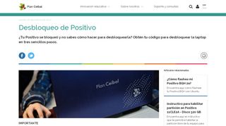 
                            3. Desbloqueo de Positivo - Plan Ceibal