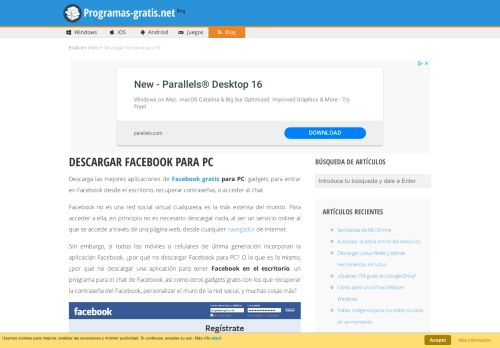 
                            13. Descargar Facebook para PC - Blog de Programas-Gratis.net