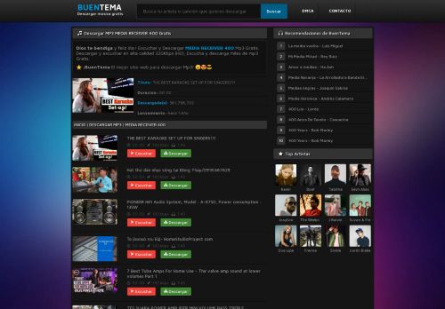 
                            11. Descargar MP3 de Media Receiver 400 gratis. BuenTema.Org