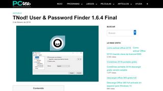 
                            8. Descargar TNod User & Password Finder 1.6.4 Final 2018 - PCrea