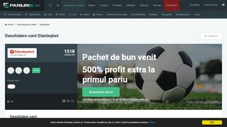 
                            8. Deschidere cont StanleyBet - PariuriX.com