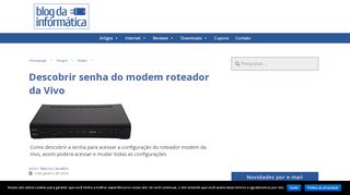 
                            13. Descobrir senha do modem roteador da Vivo | Blog da Informática