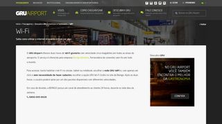 
                            8. Descubra GRU - Serviços e Facilidades - Wi-Fi - GRU Airport