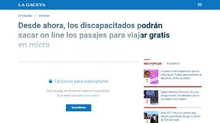 
                            13. Desde ahora, los discapacitados podrán sacar on line los pasajes ...