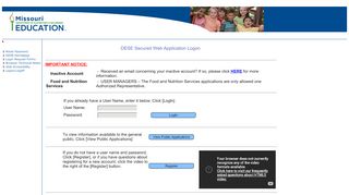 
                            9. DESE Web Application - MO.gov