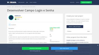 
                            11. Desenvolver campo login e senha, trabaja como freelancer ... - Workana