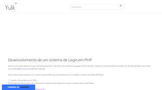 
                            9. Desenvolvimento de um sistema de Login simples em (PHP) - Yulk ...