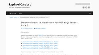 
                            6. Desenvolvimento de Website com ASP.NET e SQL Server - Parte 3 ...