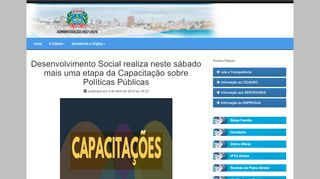 
                            12. Desenvolvimento Social realiza neste sábado mais uma etapa da ...