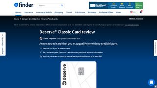 
                            8. Deserve Classic Mastercard review | finder.com