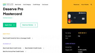 
                            9. Deserve Pro Mastercard - Info & Reviews - Credit Card Insider