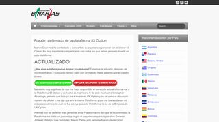 
                            3. Desfalco de la Plataforma 53 Option - Advertencia de Fraude