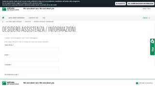 
                            7. Desidero assistenza / informazioni | Arval IT