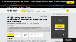 
                            8. Design and implementation of Remote Digital Energy Meter (RDEM ...