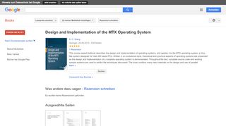 
                            5. Design and Implementation of the MTX Operating System