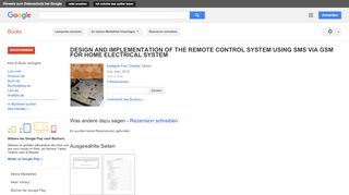 
                            7. DESIGN AND IMPLEMENTATION OF THE REMOTE CONTROL SYSTEM USING SMS ... - Google Books-Ergebnisseite