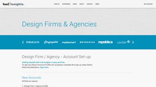 
                            5. Design Firm / Agency - Account Set-up | Fuel Insights