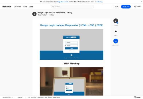 
                            3. Design Login Hotspot Responsive [ FREE ] on Behance