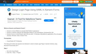 
                            1. Design Login Page Using XAML In Xamarin.Forms - C# Corner