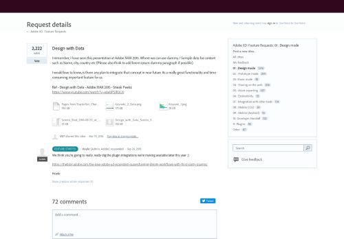 
                            11. Design with Data – Adobe XD Feedback : Feature Requests & Bugs ...