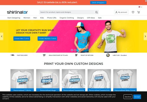 
                            6. Design your own t-shirt with our online t shirt creator!