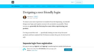 
                            3. Designing a user friendly login – UX Collective