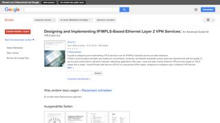 
                            11. Designing and Implementing IP/MPLS-Based Ethernet Layer 2 VPN ...