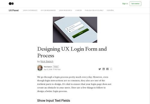 
                            7. Designing UX Login Form and Process – UX Planet
