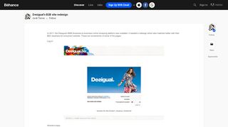 
                            9. Desigual's B2B site redesign on Behance