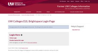 
                            6. Desire2Learn Login-UW Colleges/UW Online