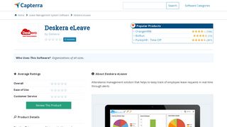 
                            10. Deskera eLeave Reviews and Pricing - 2019 - Capterra