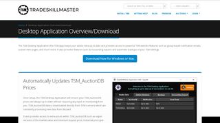 
                            2. Desktop Application Overview/Download - TradeSkillMaster