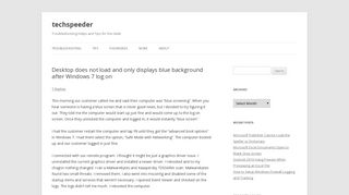 
                            4. Desktop does not load and only displays blue background after ...