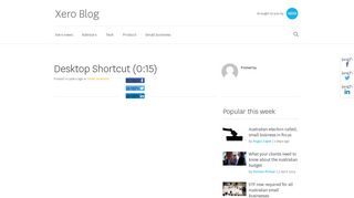 
                            6. Desktop Shortcut (0:15) - Xero Blog